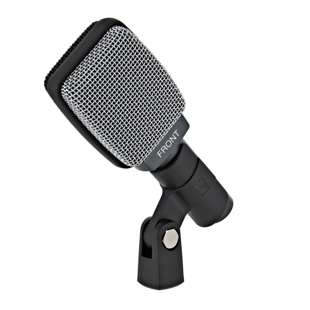 sennheiser E609 front view of dynamic mic, suitable for guitar amps